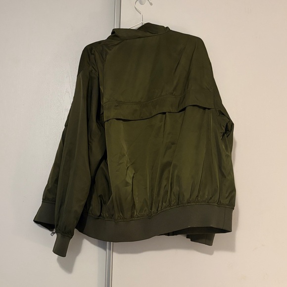 Free People We The Free Dark Green Oversized Bomber Jacket - Picture 4 of 4